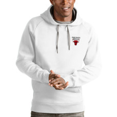 Chicago Bulls Antigua Victory Pullover basketball Hoodie - White