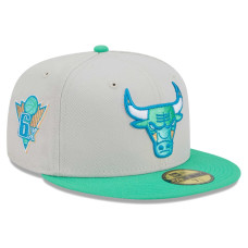 Chicago Bulls Cream and Green 59FIFTY Fitted Hat - Tan