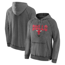Chicago Bulls Fanatics Branded Acquisition True Classics Vintage Snow Wash Pullover basketball Hoodie - Gray