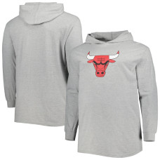 Chicago Bulls Fanatics Branded Big & Tall Pullover basketball Hoodie - Heather Gray