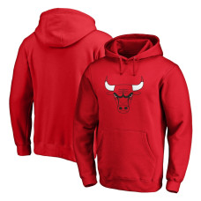 Chicago Bulls Fanatics Branded Icon Primary Logo Fitted Pullover basketball Hoodie - Red