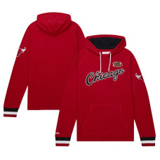 Chicago Bulls Mitchell & Ness Hardwood Classics Legendary Slub Pullover basketball Hoodie - Red