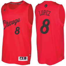 NBA Chicago Bulls #8 Robin Lopez Red 2016-17 Christmas Day Jersey
