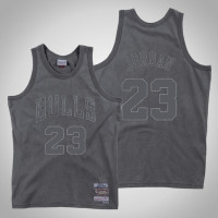 Men's Chicago Bulls Michael Jordan #23 Gray Washed Out 1997-98 Jersey