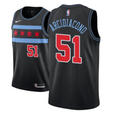 Men NBA 2018-19 Ryan Arcidiacono Chicago Bulls #51 City Edition Black Jersey