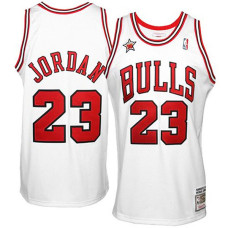Michael Jordan Mitchell & Ness Chicago Bulls #23 1998 Throwback Jersey-White